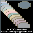  Butterfly Octagon Sentiment Tags-Neutral
