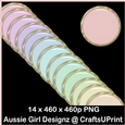 24 Dots Round Brads-Candy Floss