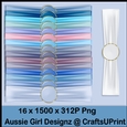 Ribbon Wraps with Brads-Winter Wonderland