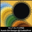 Lace Textured Border Mats-Sunflower Field