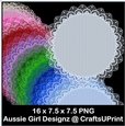 Lace Textured Border Mats-Christmas Tme