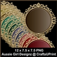 Gold Fancy Edged Mats-Christmas Joy