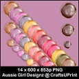 3 Pearls Gold borders-Cherry Blossoms