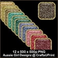 Glitter Square Brads-christmas Joy