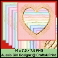 Gold Border Heart Frames Backgrounds