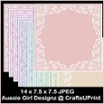 4 Cornered White Border Backgrounds-Candy Floss
