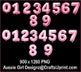 pink number balloons