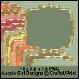 Wide Gold Border Mats-Autumn Fall Light