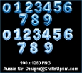 Blue Number Balloons