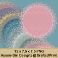 Lace Textured border Mats-Elegant Neutrals