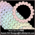 Scollaped Edge Frames-Candy Floss