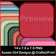3 Patterned Mats-succulants Bright