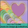 Gold Border Hearts-Summer