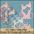 Elegant Neutral Glitter Cats