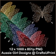 Glittering butterfly Pearls-Christmas Joy