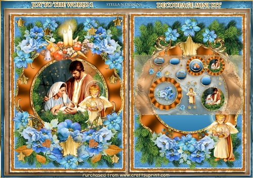 JOY TO THE WORLD 1 - DECOUPAGE MINI KIT