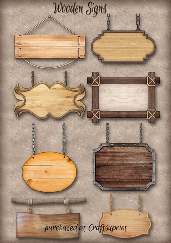 WOODEN SIGNS ELEMENTS