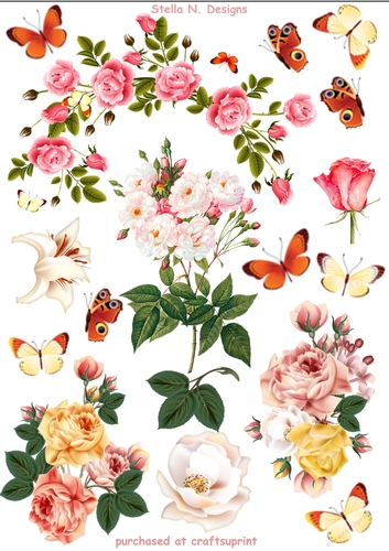 VINTAGE FLOWERS 3 - DECOUPAGE