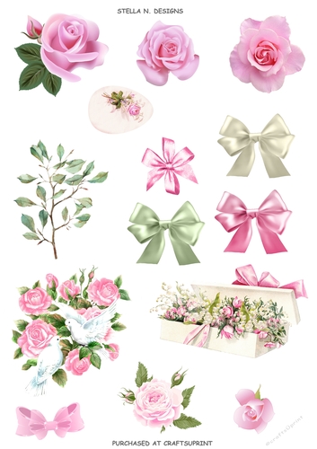 ENGLISH ROSE 4 DECOUPAGE
