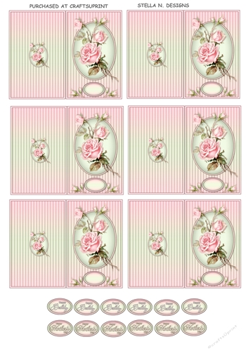 VINTAGE ROSE GIFT TAGS