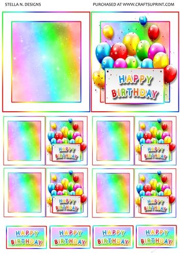 RAINBOW BIRTHDAY TAGS
