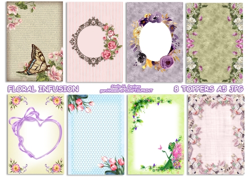 FLORAL INFUSION A5 BACKGROUNDS