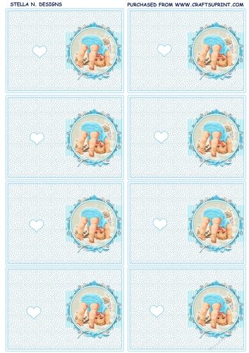 HELLO BABY 3 - CUT&FOLD GIFT TAGS