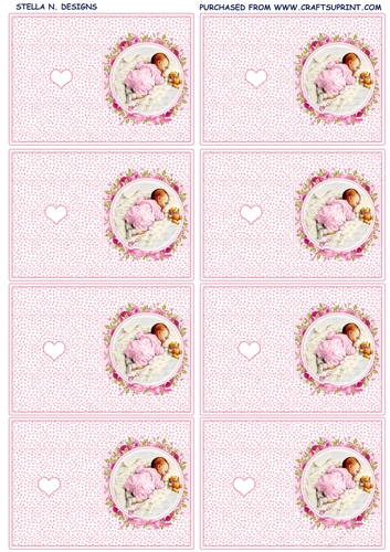HELLO BABY 4 - CUT&FOLD GIFT TAGS