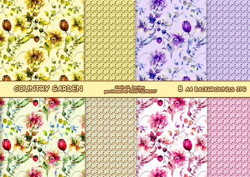 COUNTRY GARDEN A4 BACKGROUND KIT