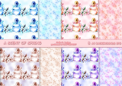 A SCENT OF SPRING A4 BACKGROUND KIT