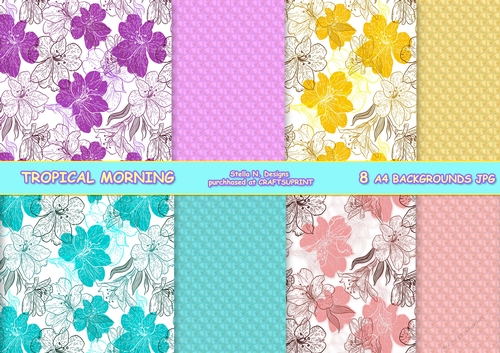 TROPICAL MORNING A4 BACKGROUND KIT