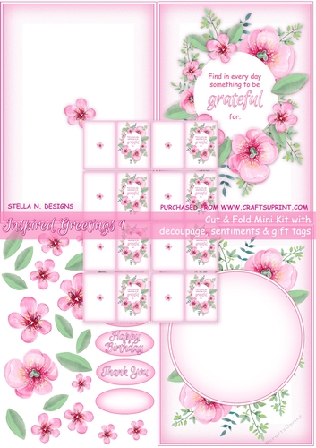 INSPIRED GREETINGS 1 - CUT & FOLD MINI KIT