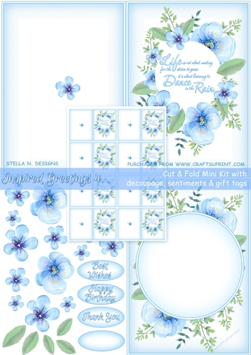 INSPIRED GREETINGS 4 - CUT & FOLD MINI KIT