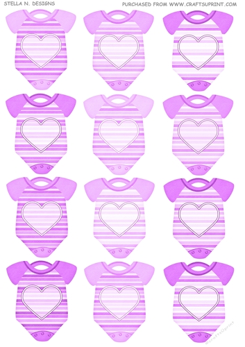 NEW BABY GIFT TAGS PURPLE