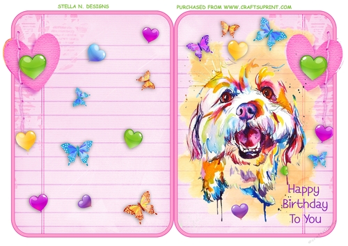 HAPPY BIRTHDAY PUPPY QUCK CARD