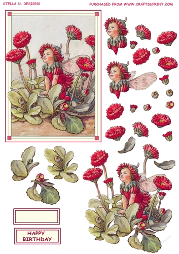 VINTAGE FAIRY TOPPER W. DECOUPAGE