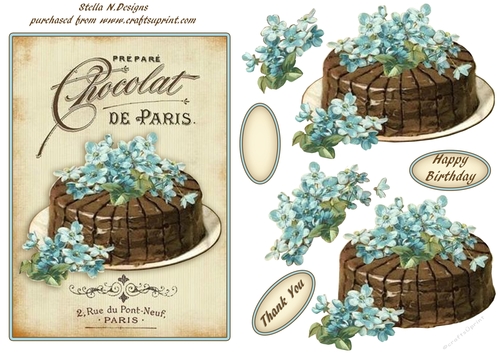 CAFE DE PARIS - FORGET ME NOT CAKE 