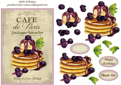 CAFE DE PARIS - BLUEBERRY PANCAKES