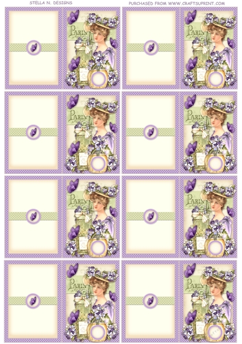 SCENT OF VIOLETS GIFT TAGS