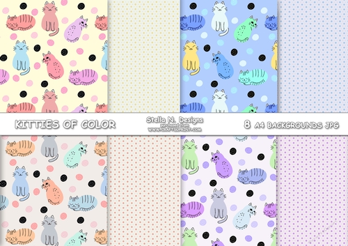 MINKIES OF COLOR A4 BACKGROUND KIT