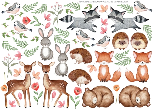 WOODLAND FAMILY 1 CRAFT SHEET
