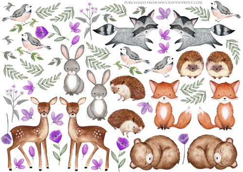 WOODLAND FAMILY 2 CRAFT SHEET