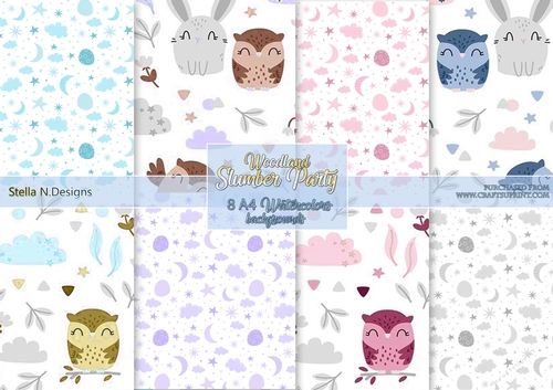 WOODLAND SLUMBER A4 BACKGROUND KIT