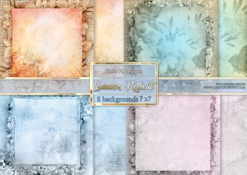 GARDEN RETREAT BACKGROUND KIT 7 X 7
