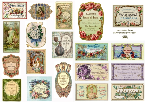 FRENCH PERFUME LABELS 5
