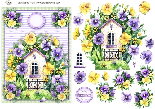 HAPPY HOME DECOUPAGE TOPPER