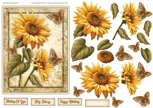 AUTUMN BUTTERFLY DECOUPAGE TOPPER