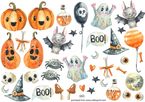 HAPPY HAUNTING DECOUPAGE
