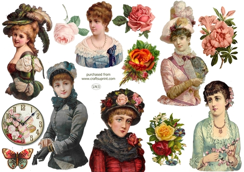 VICTORIAN LADIES DECOUPAGE