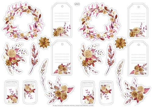 FLORAL STICKERS AUTUMN